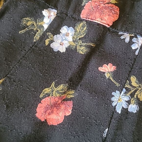 American Eagle Romper Shorts 1-Piece Jumper Pockets Open Back Floral Sleeveless - Picture 9 of 16